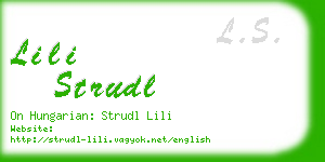 lili strudl business card